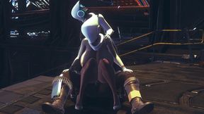 din djarin having fun with 2 haydee robots - starwars the mandalorian - haydee crossover parody