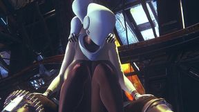 din djarin having fun with 2 haydee robots - starwars the mandalorian - haydee crossover parody