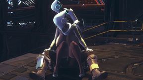 din djarin having fun with 2 haydee robots - starwars the mandalorian - haydee crossover parody