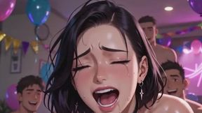 Public Birthday Party Sex - Man Fucks Girlfriend in Front of Everyone