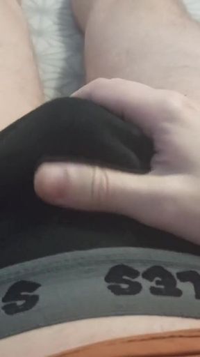 Penis Rubbing in Underwear - a Huge Load in My Pants