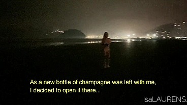 DO CHAMPAGNE NA AREIA DA PRAIA EM SANTOS DIRETO PRA ESCADARIA DO MEU HOTEL PRA FODER