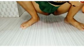 Horny Girl Bathroom Pissing