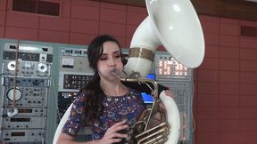 Ama Rio Tries Out the Sousaphone for the First Time (MP4 - 1080p)