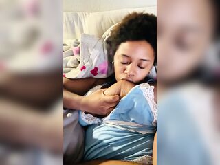 Handsy little Carmen touching her hot body