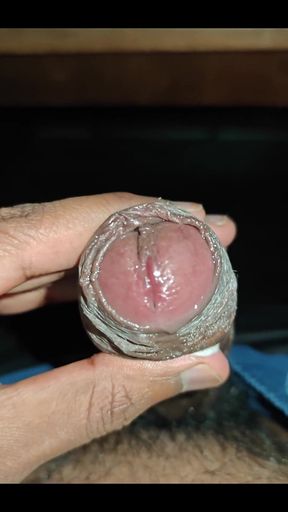 Just Slowly Edging My Cock. It's Absolutely Drenched in My Pre-cum.