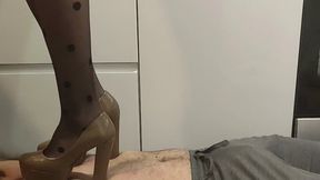Beauty high heels trampling