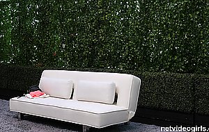 Pink bikini babe in her first porno video