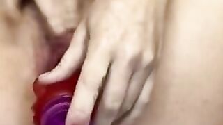 Short cream pie while watching porn