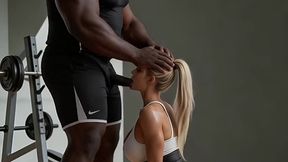 betty erickson — private gym session [ai generated] ai porn, bbc, interracial, rimjob, rimming