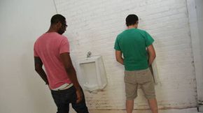 Aiden Parker Fucks A Black Guy In A Restroom