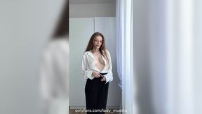 JOI Naughty hot milf secretary comes home slowly, does a striptease and makes you cum (she says)