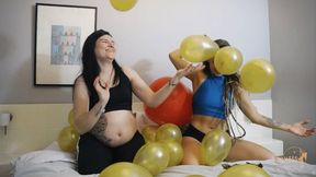 Me and my pregnant friend surrounded by balloons (FULL VIDEO)