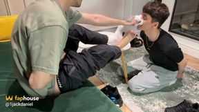 Worship of Socks, Feet, Jerking off and Sucking