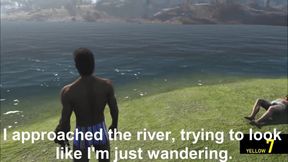 Twink sunbathing on his back gets brutalised by a jogger's thick cock