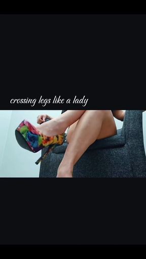 Leg Crossing in Colourful Steve Madden