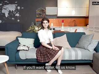 Lili Tiny 1st time casting and masturbating