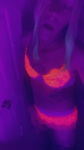Pink rave girl wants to play