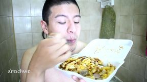 eating corn on the cob like a pig