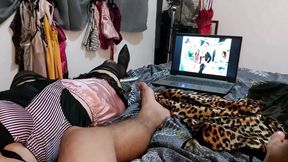 913 - French Blonde Slut Fuck Doggystyle, Ass to Mouth, POV, Satin Lingerie, Heels