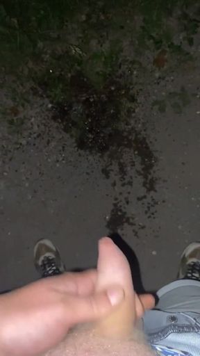 Teen Boy Pissing Outdoor