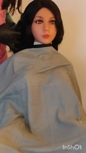 A full service for Lindsey sex doll salon cape fetish
