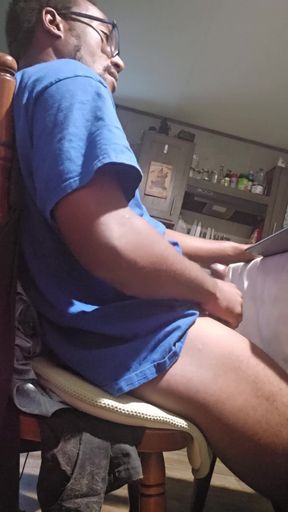 Jerking off in the Kitchen