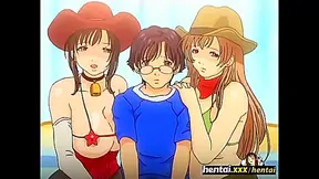 Busty Twin Babes Tempt Timid Geek with Hot Milf Titty Action Mnage Madness