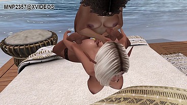 3D Bisexual Friends Cuddle and Fuck