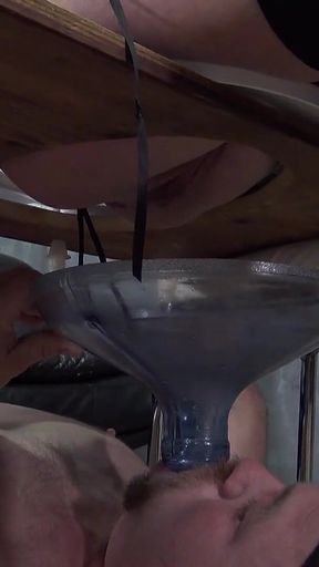 Sexy MILF's Pissing in Their Slaves Mouth