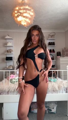 Brunette petite onlyfan shows off her little tits and tight body