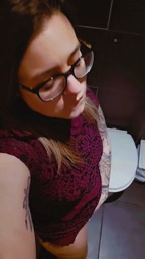 Masturbating in a public toilet at the club