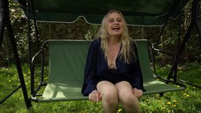 Prolapse MILF Is Fingering and Fisting Her Hot Pussy Outdoor