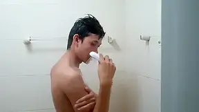 Skinny Asian Dude Showers