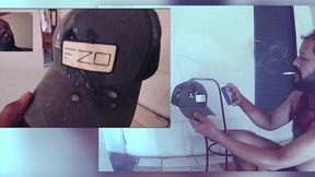 smoking n boots fetish - cum on my cap