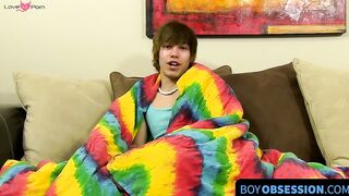 BoyObsession.com - Interviewed gay guy toys his ass and jerks his cock solo hard