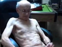 Skinny Grandpa Strokes Solo