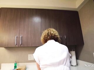 Lesbian Sex In The Kitchen! Sara Jay Vagina Bangs Latin babe Gabby Quinteros!