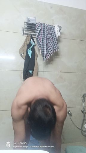 Indian Rajasthani Desi Man Enjoy Shower