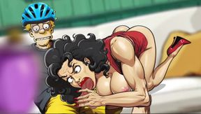 Slutty American MILF 3: All the Married Sluts Do It While the Husbands Are at Work Cartoon Animation