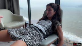 Freeze Time Stop with Maid Hotel Room Service Huge Creampie