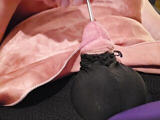 Sissy Inserting Metal Catheter - part three
