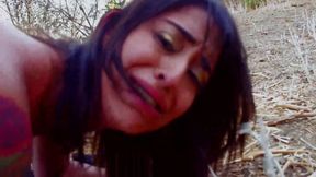 Hot Latina gets hardly fucked outdoors