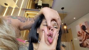 SILLY FACES ON MY UGLY BITCH - BY BABI VENTURA AND SLAVE MAYA - CLIP 4 IN FULL HD