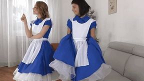 You don't know how to escape under the skirts of the two Alices ! ( 2 PART MP4 - MOBILE VERSION )