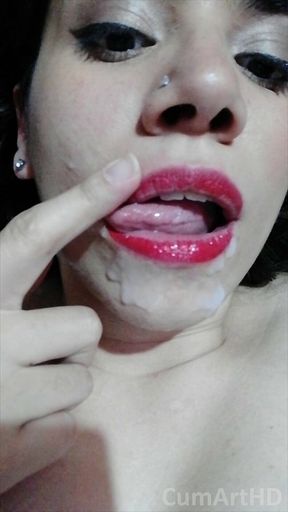 Facial on Makeup! Cleaning It up and Swallowing