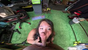 green eyed teen asian gets a huge mouthful of cum from stepbrother