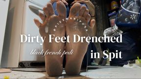 Dirty Feet Drenched in Spit