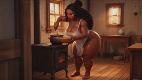 Sensual Natural Intimate Daily Routine Of A Gorgeous Curvy Black Peasant Woman Peaceful Rural Countryside Life