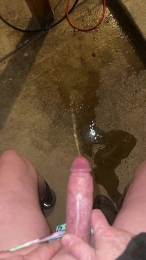 My Mate Holds My Big Really Hard Pissing Dick With Full Bladder   Clip 3